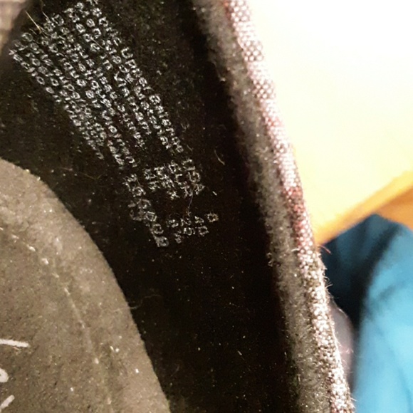 Dexflex Comfort gray/wine plaid wedge heels - Picture 7 of 7